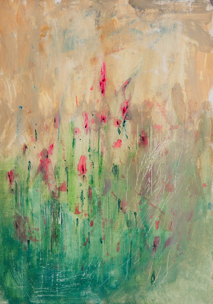 Abstracto floral vibrante de Dale Hefer