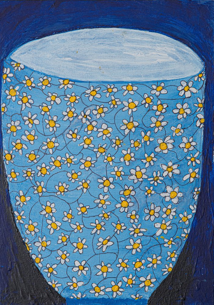 Jarrón Blue Daisy de Dale Hefer & Family