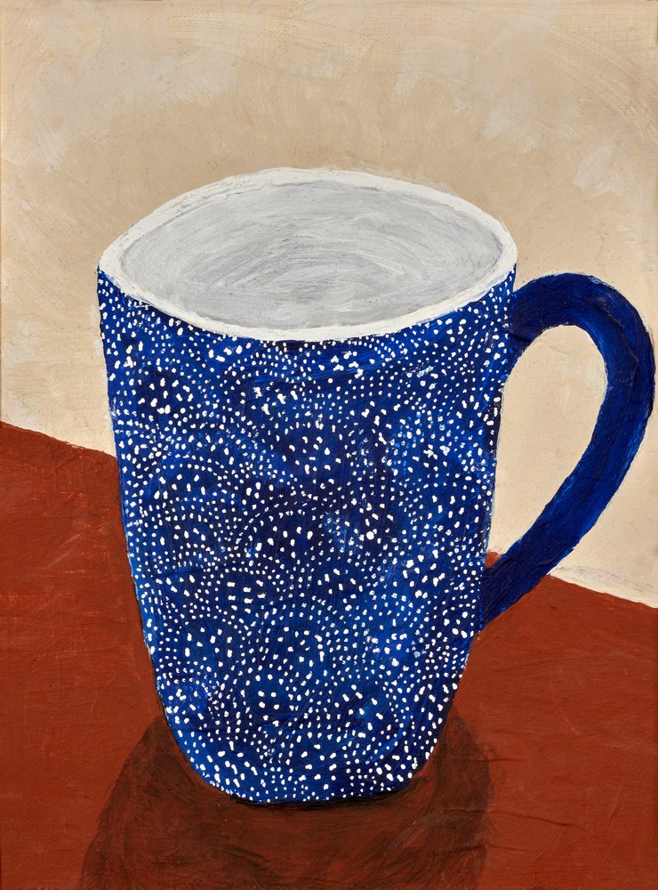 Taza con motivos azules de Dale Hefer & Family
