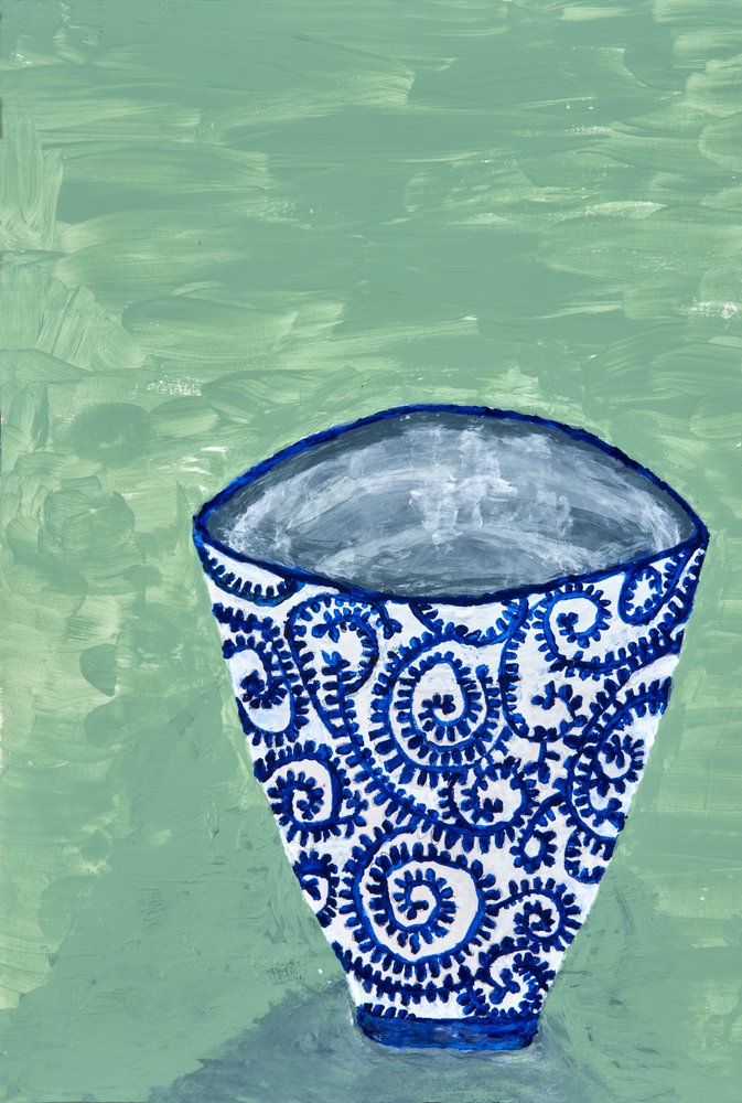 Jarrón «Blue Swirl» de Dale Hefer & Family