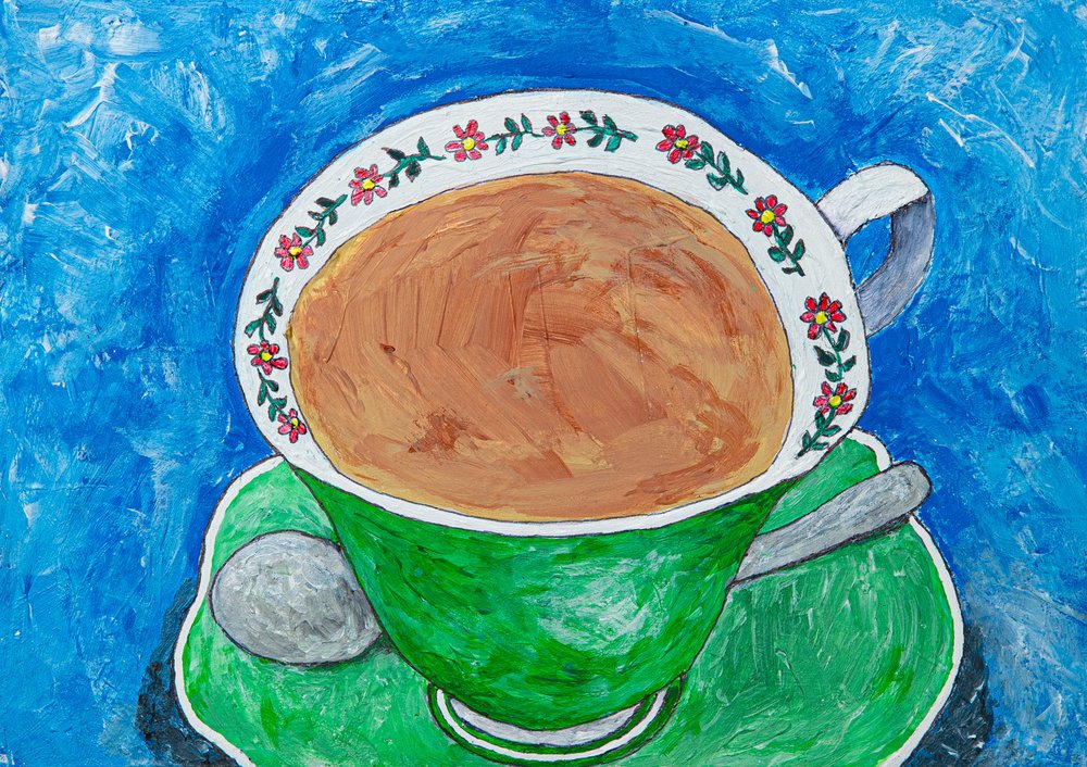 Taza de té con motivos florales de Dale Hefer & Family