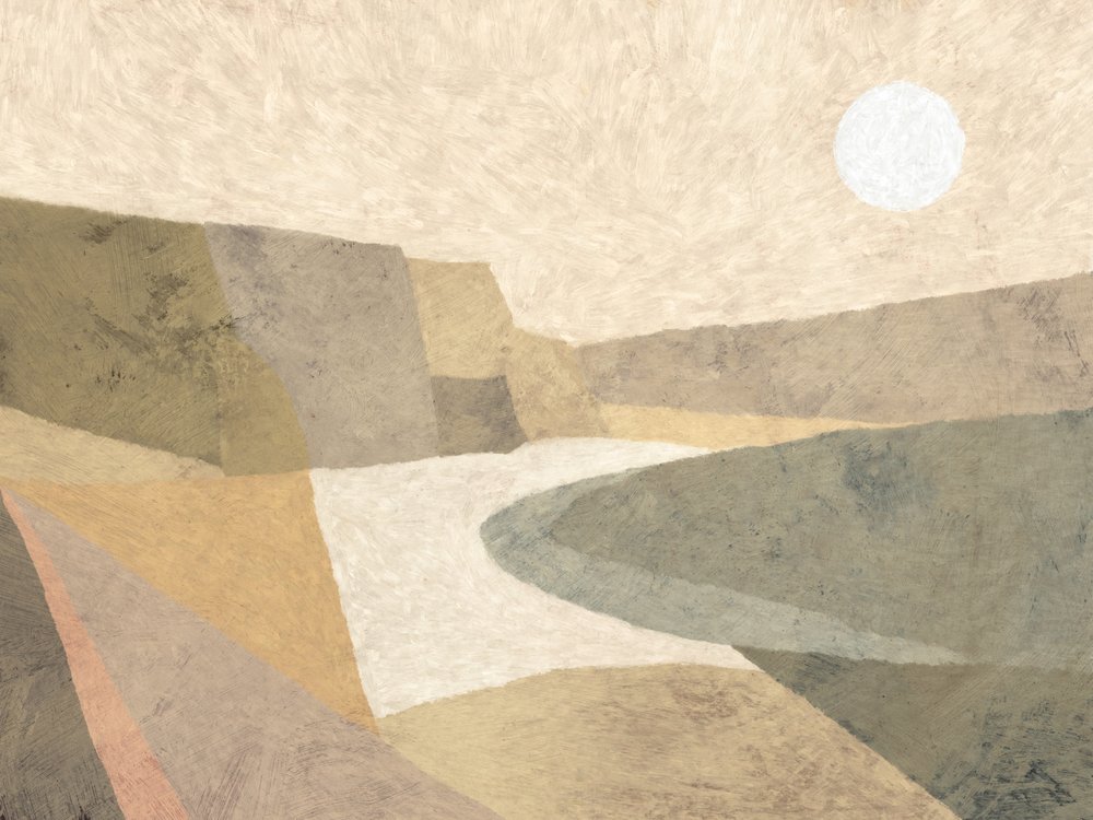 Paisaje lunar de río desértico de Dan Hobday