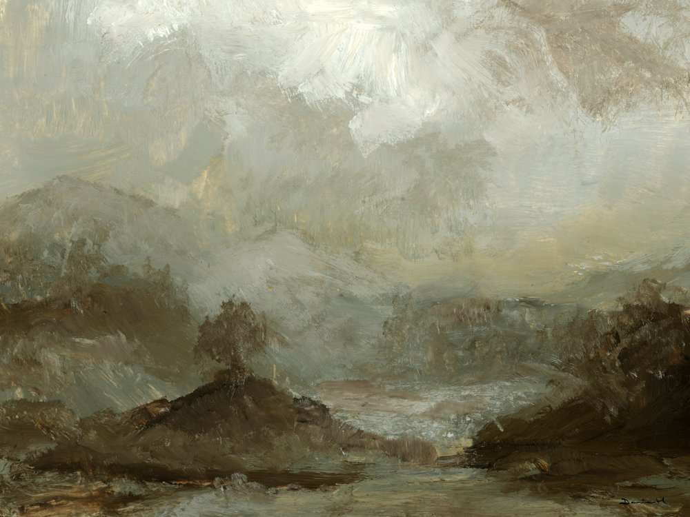 Un roble en una colina de Dan Hobday