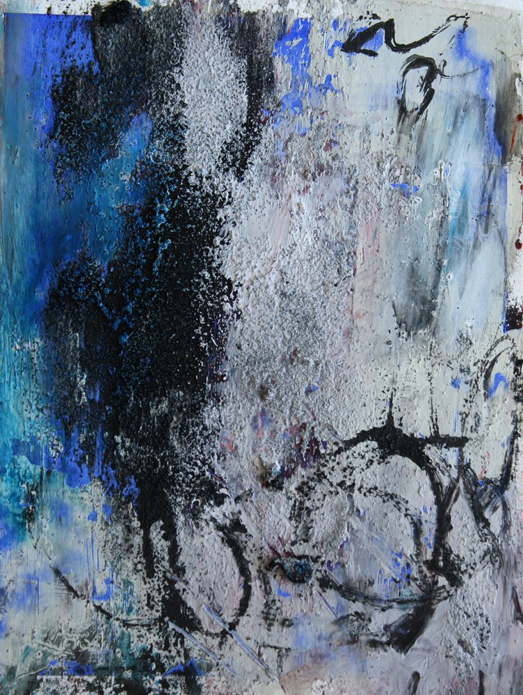 Capas abstractas de estilo grunge en azul de Deb Chaney