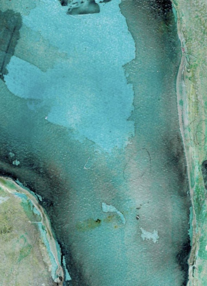 Aguas tranquilas de color verde azulado de Deb Chaney