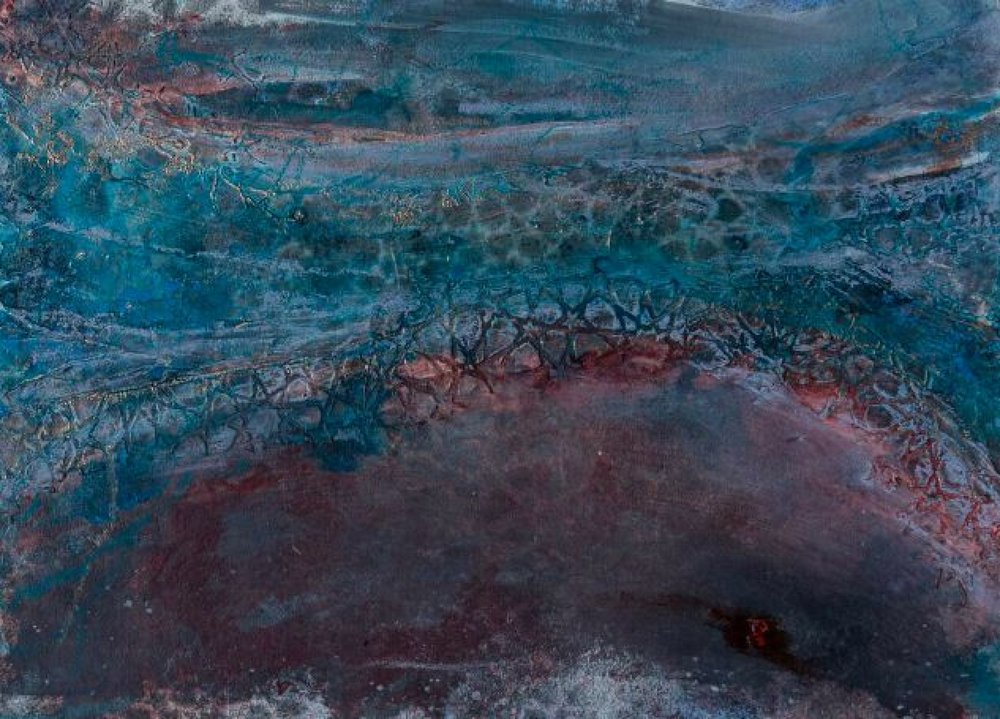 Profundidades azules agrietadas de Deb Chaney