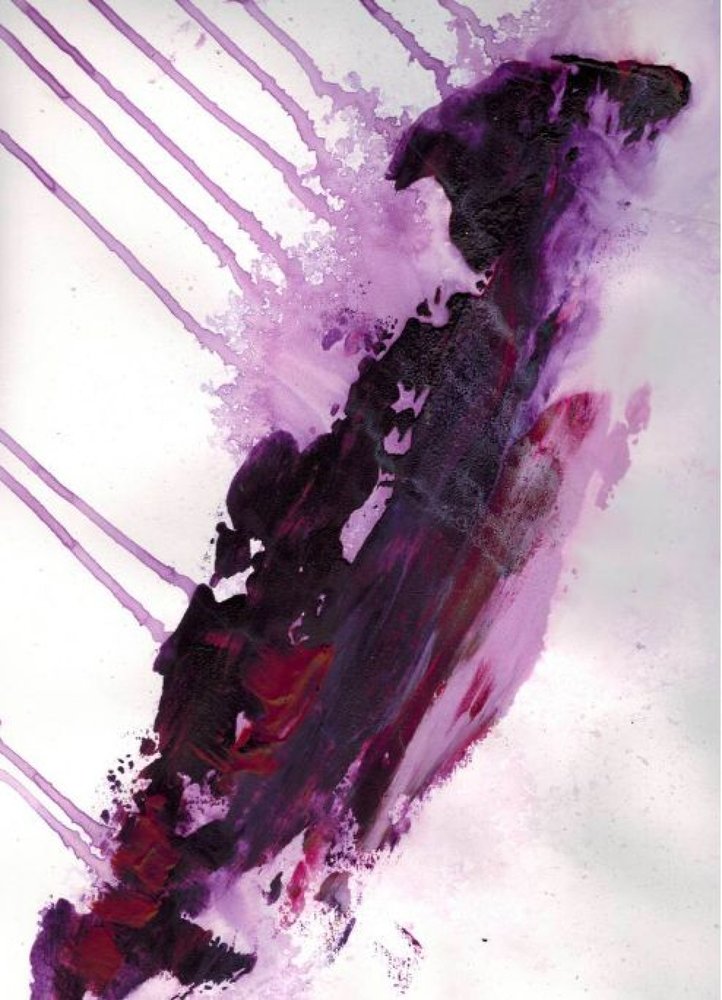 Abstracto en púrpura fluido de Deb Chaney