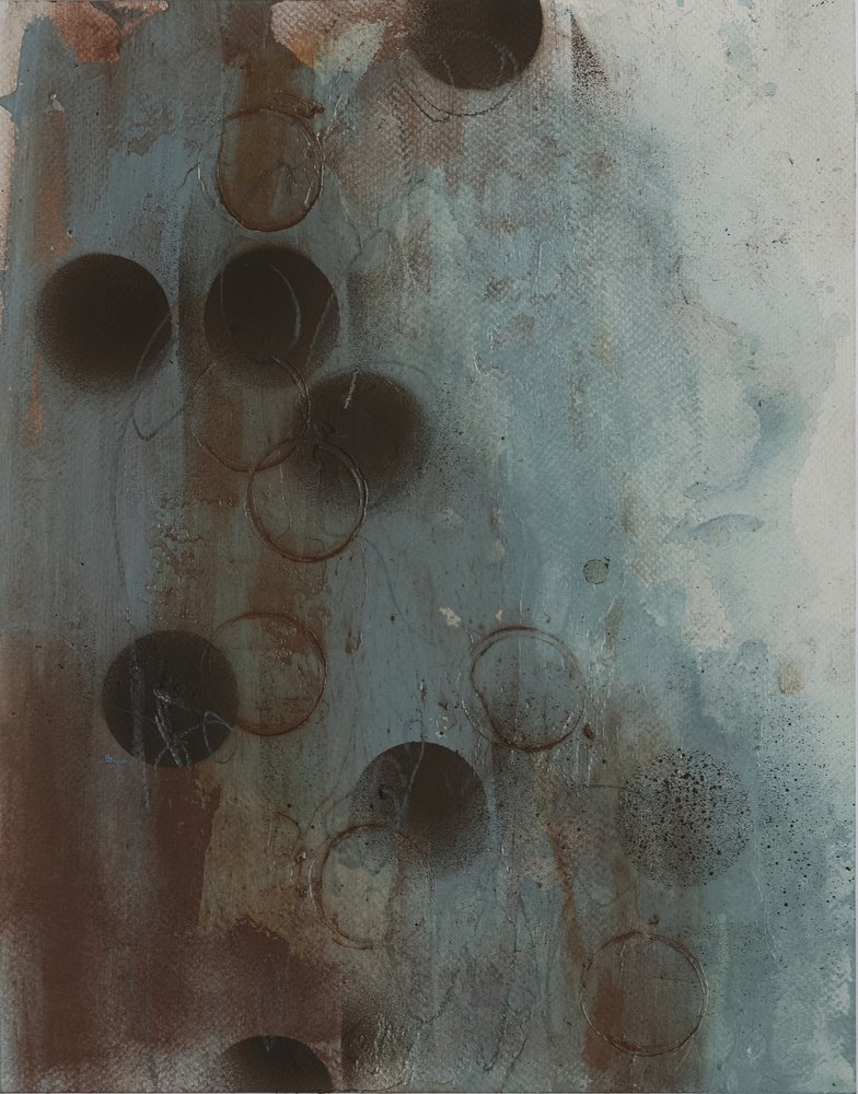 Círculos abstractos en tonos apagados de Deb Chaney