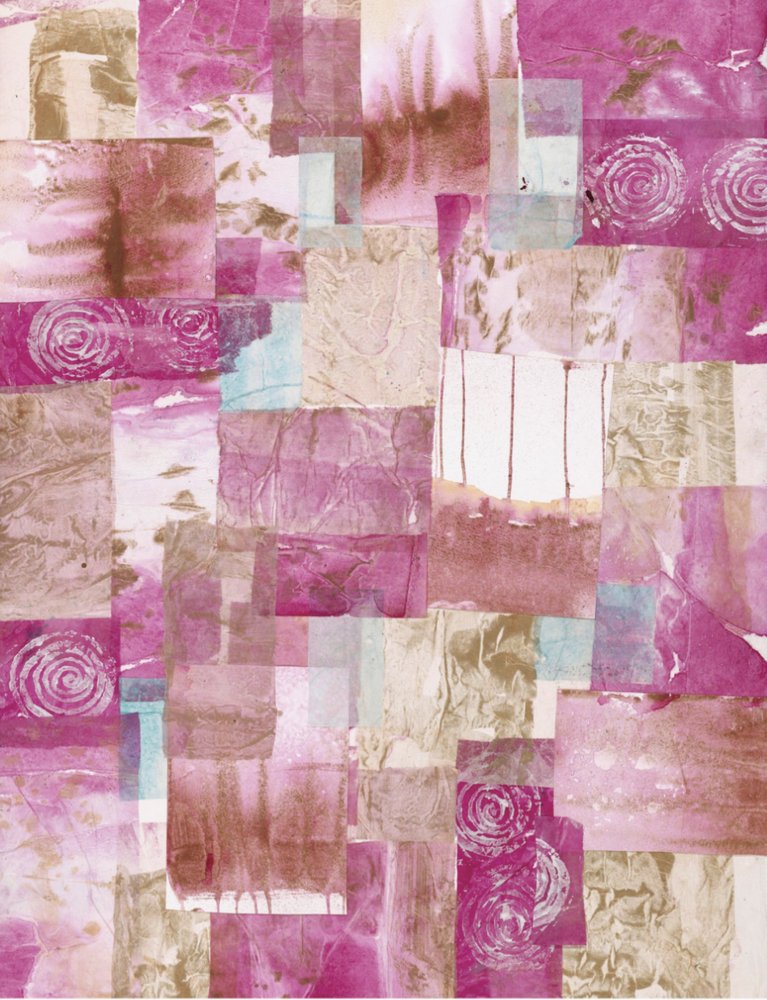 Collage rosa con textura de Deb Chaney