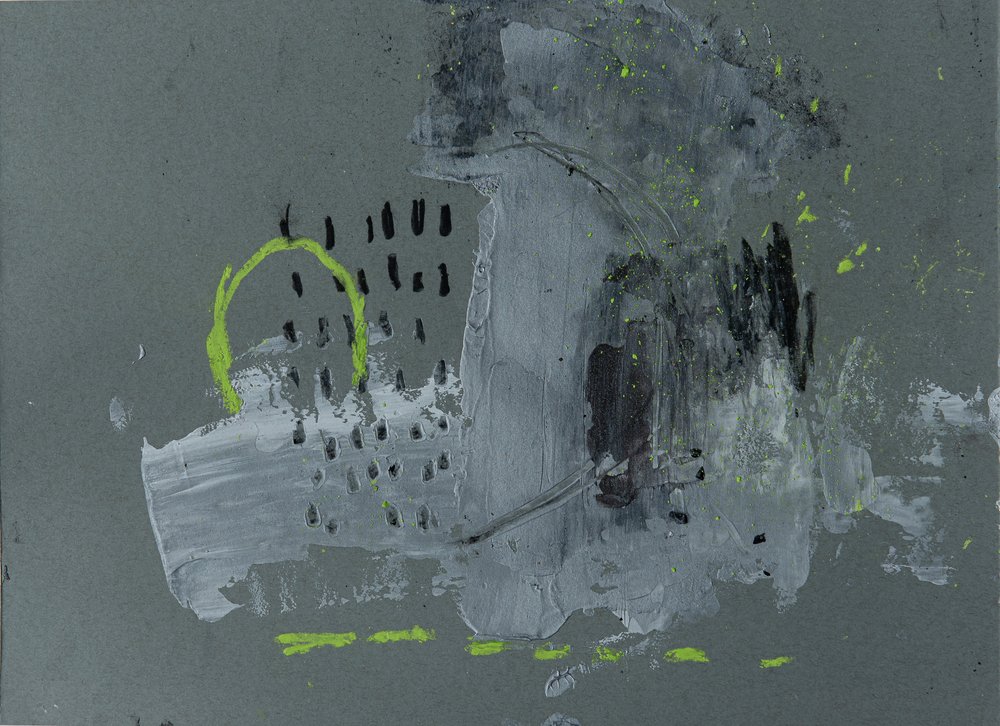 Abstracto urbano en gris neón de Deb Chaney