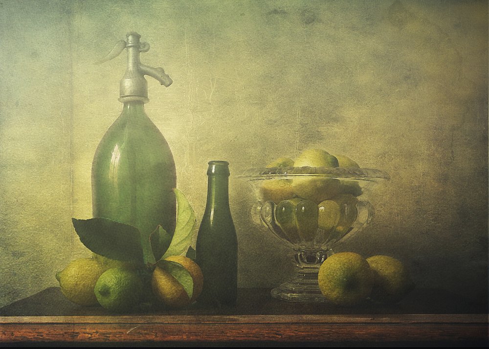 Naturaleza muerta vintage con cítricos de Deborah Gugeri