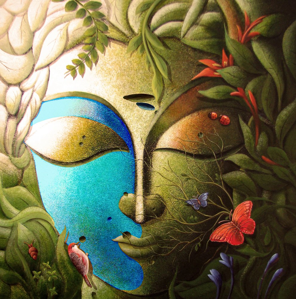 Rostro de naturaleza serena de Dhananjoy Mukherjee