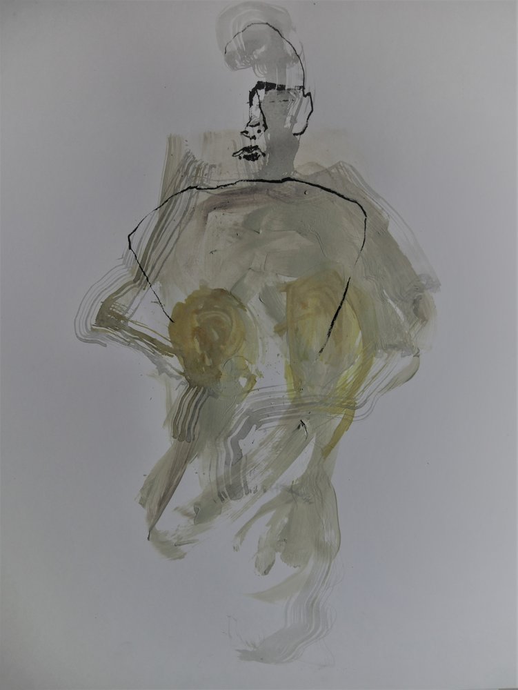 Figura desnuda abstracta de Doris Schmitz