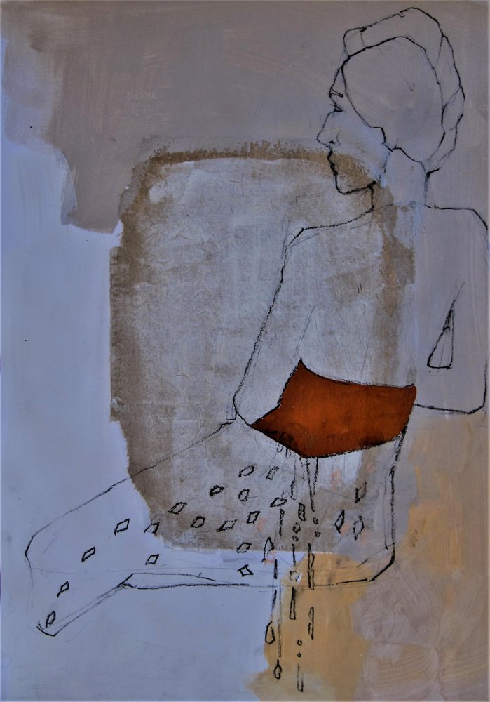 Mujer sentada (abstracto) de Doris Schmitz