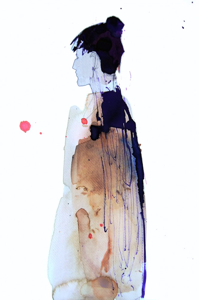 Perfil de una mujer abstracta de Doris Schmitz