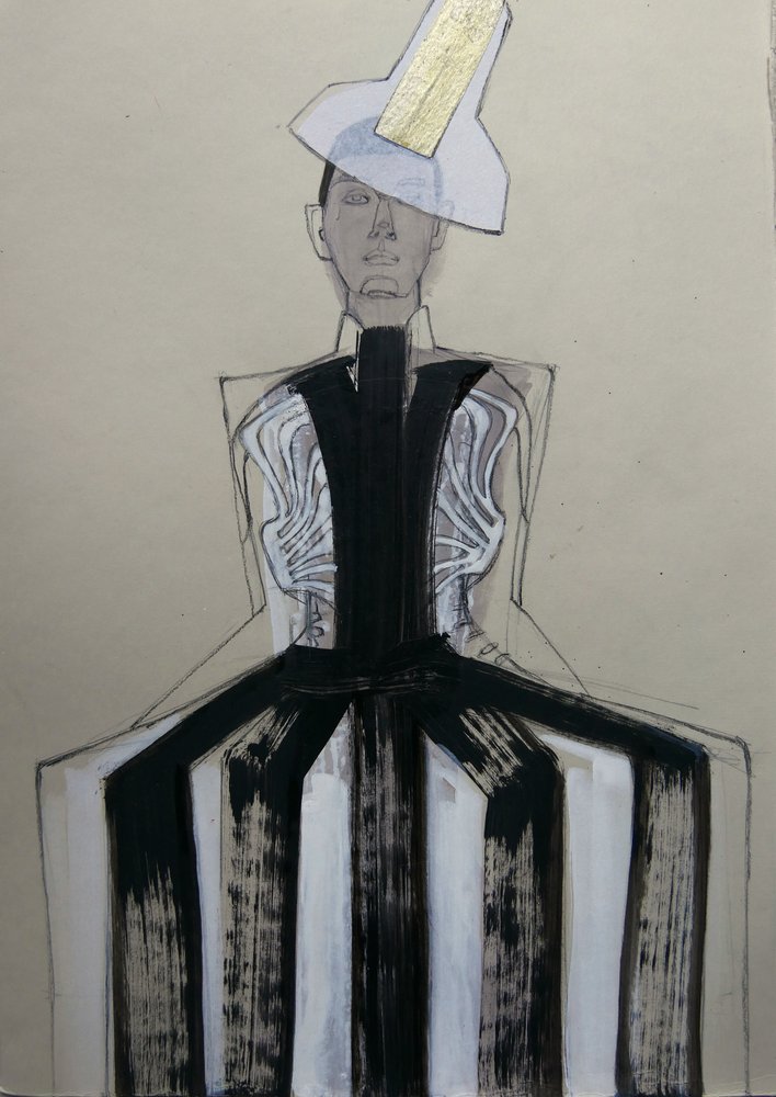Retrato de moda de vanguardia de Doris Schmitz