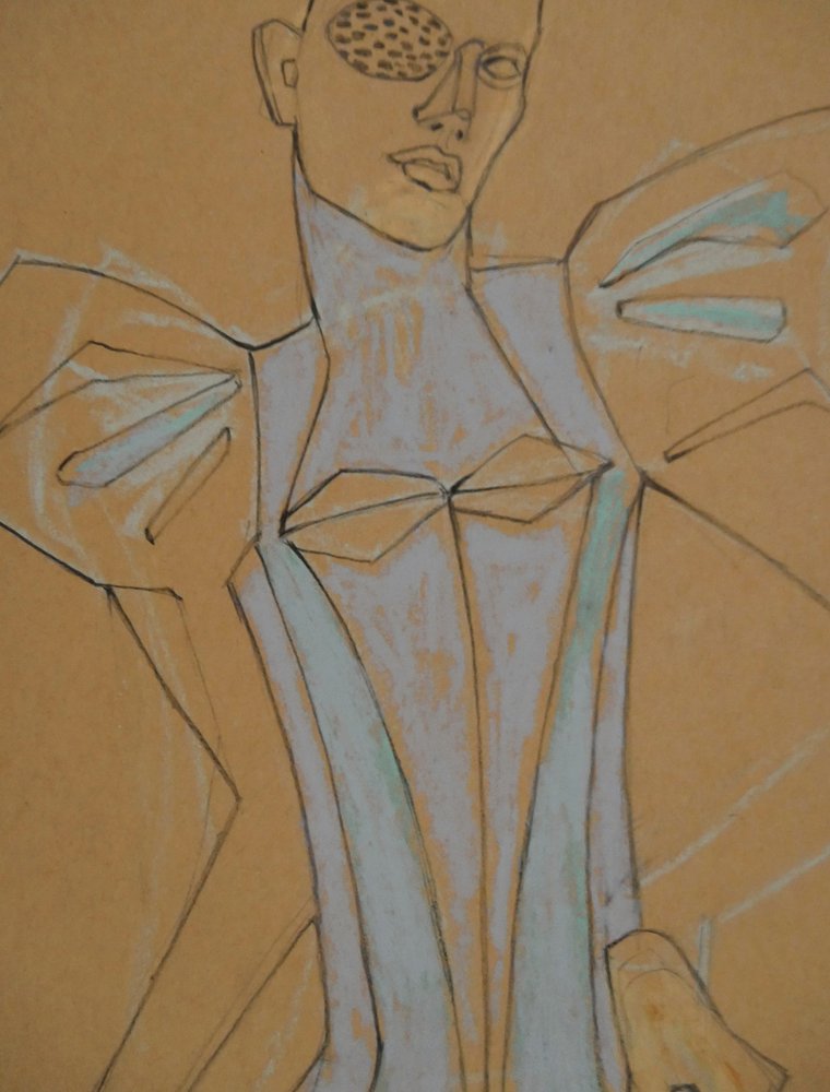 Figura de moda vanguardista de Doris Schmitz