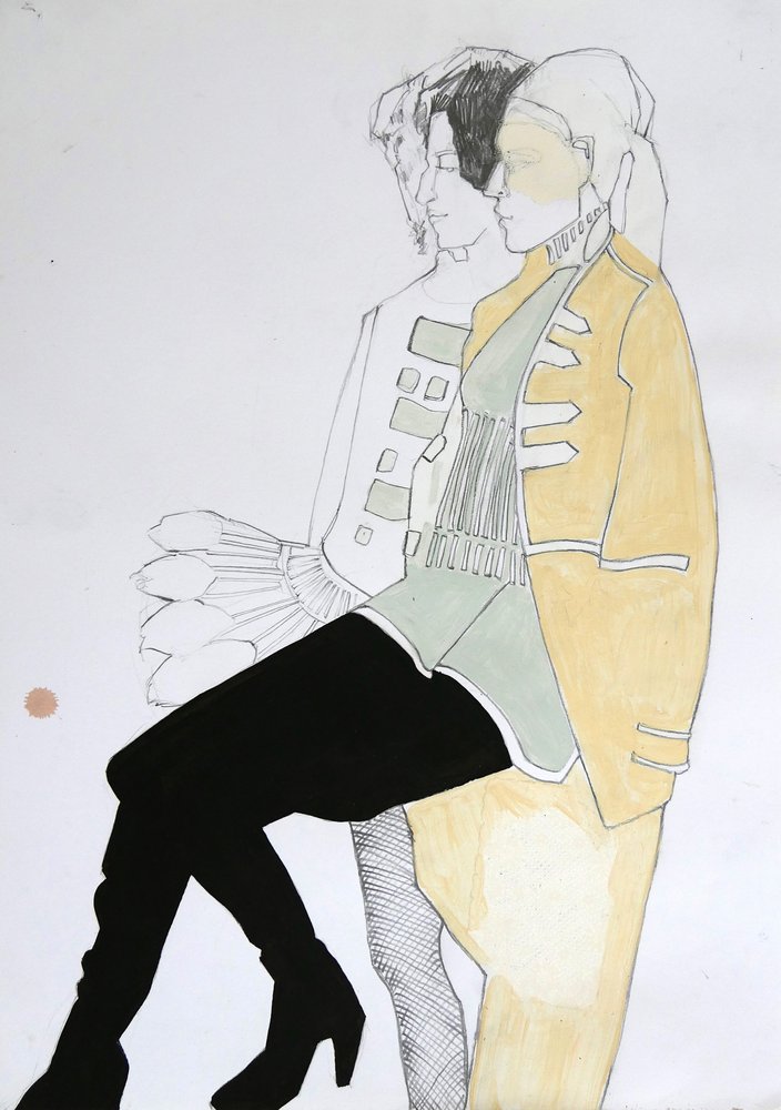 Ilustración de moda elegante de Doris Schmitz
