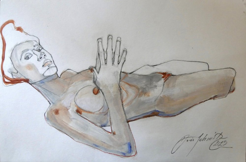 Egon Schiele posa de Doris Schmitz