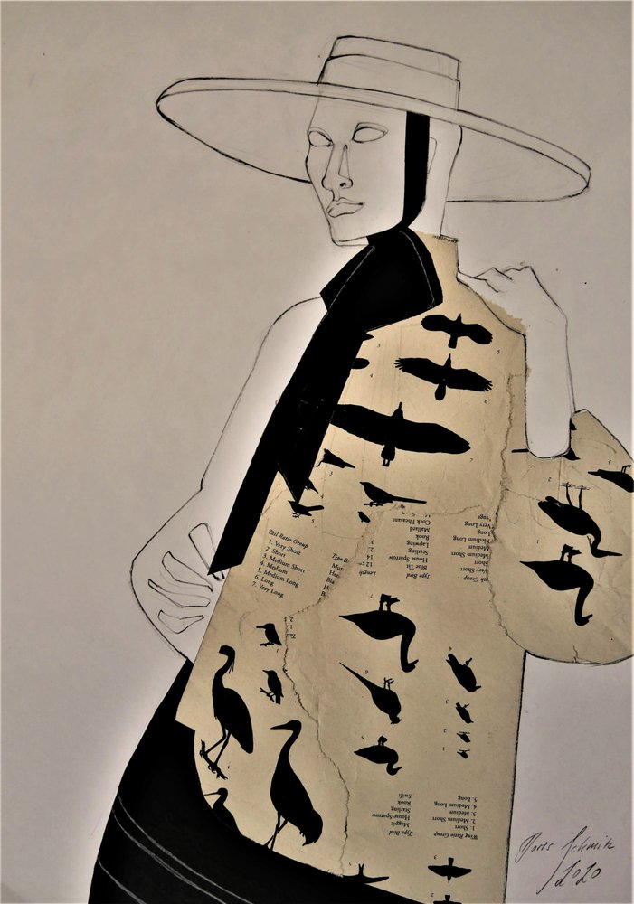 Moda elegante inspirada en las aves de Doris Schmitz