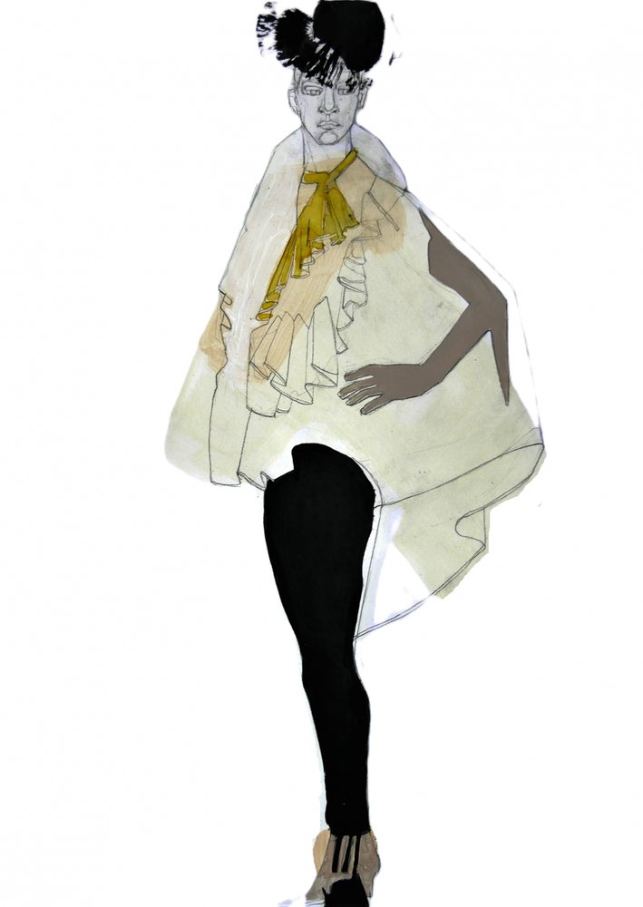 Ilustración de moda elegante de Doris Schmitz