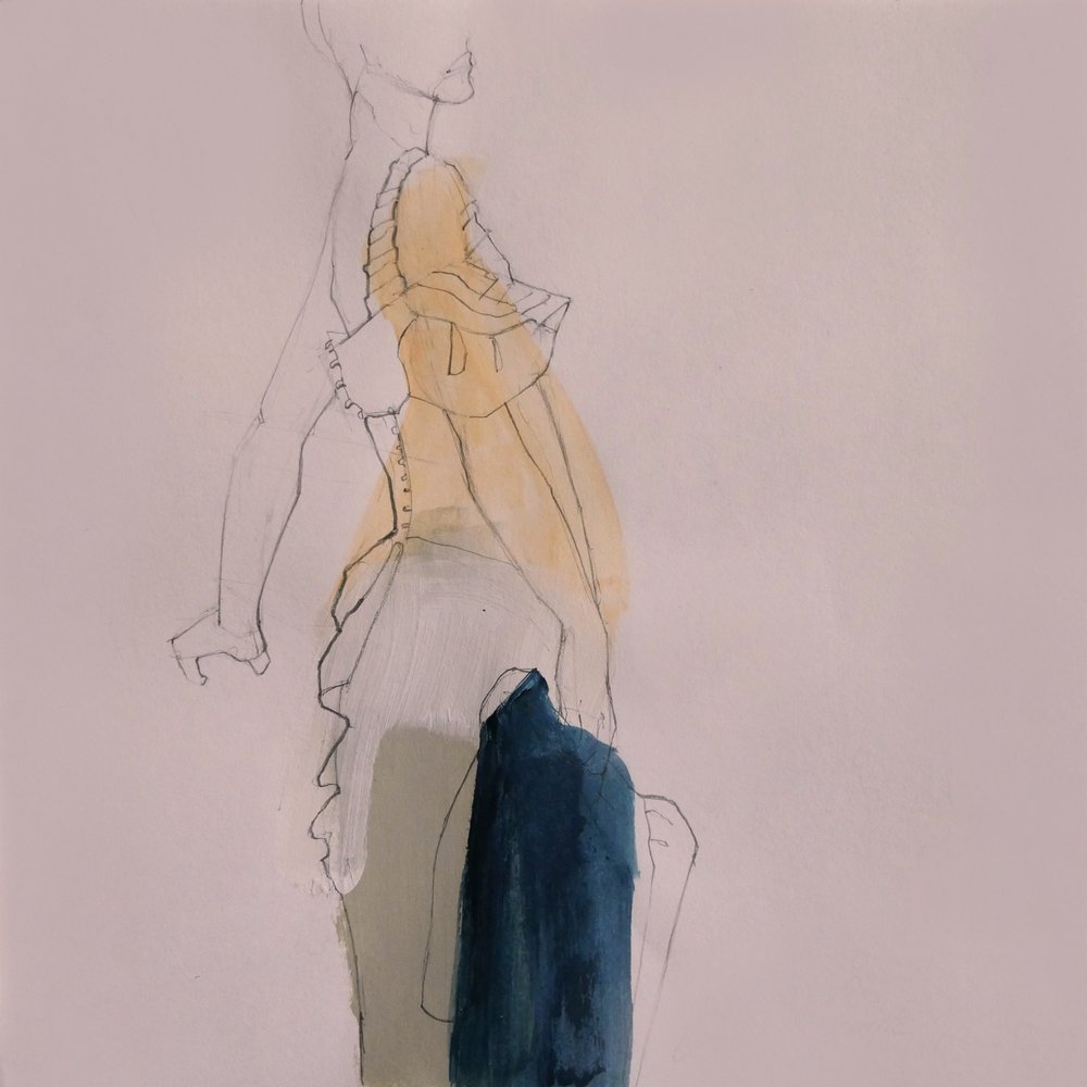 Elegante boceto de moda de Doris Schmitz