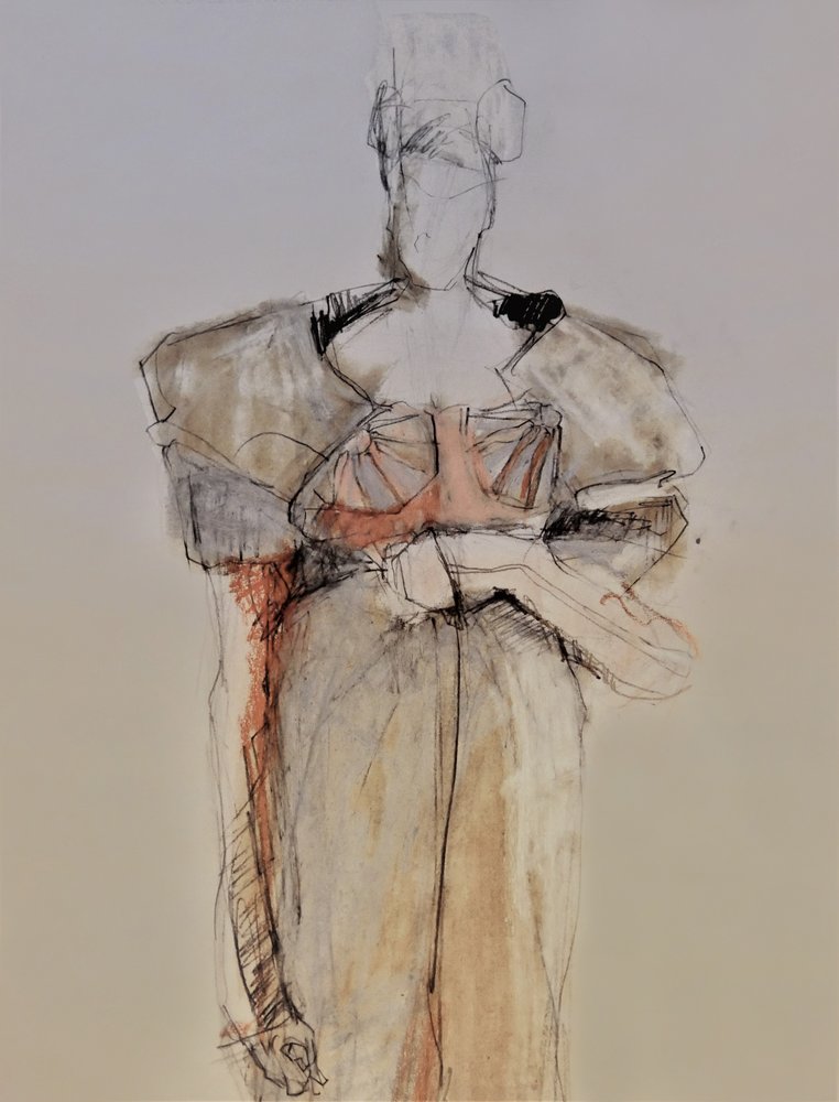 Elegante boceto de moda de Doris Schmitz