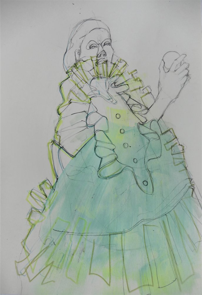 Elegante retrato en verde de Doris Schmitz