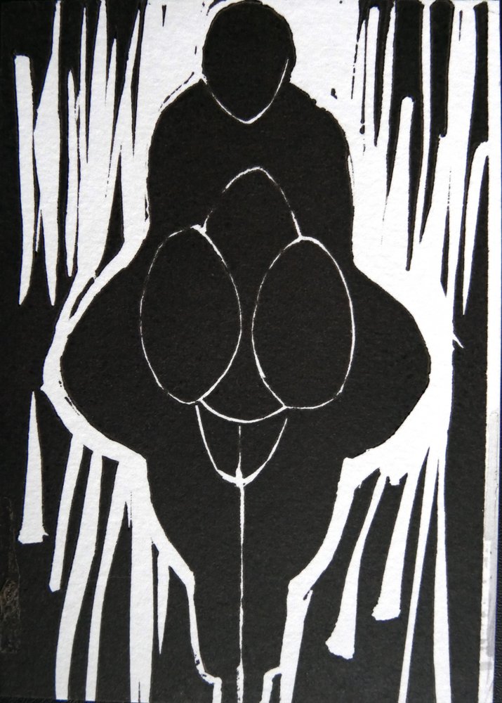 Figura expresiva en blanco y negro de Doris Schmitz