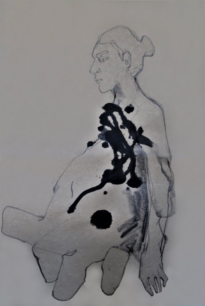 Figura con tinta oscura de Doris Schmitz