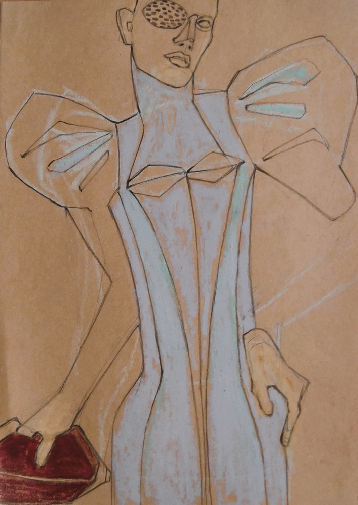 Retrato de moda futurista de Doris Schmitz