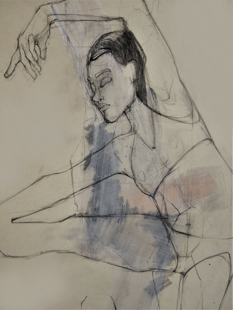Boceto de una bailarina elegante de Doris Schmitz