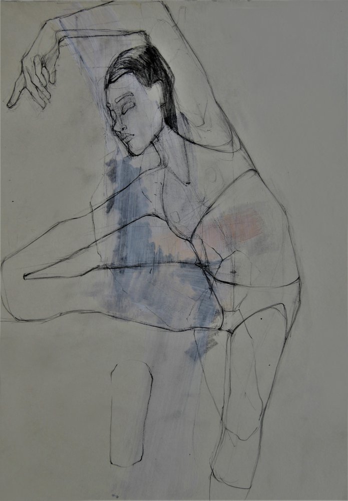 Boceto de una figura elegante de Doris Schmitz