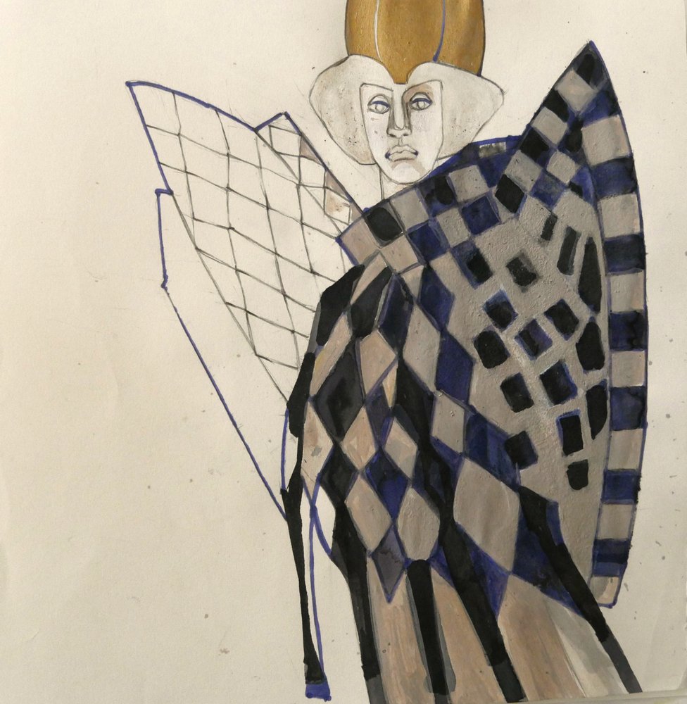 Retrato «Harlequin Regal» de Doris Schmitz