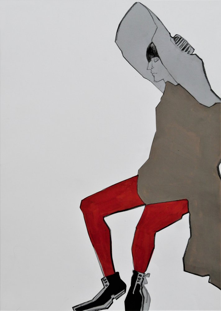 Figura con capucha y medias rojas de Doris Schmitz