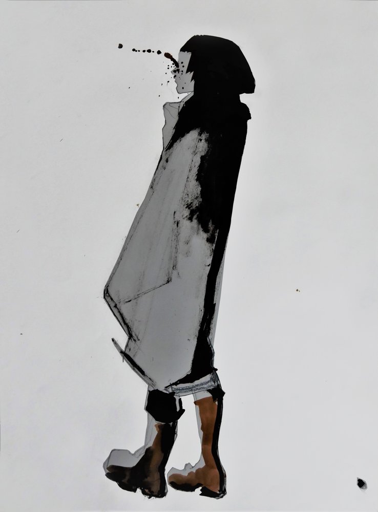 Figura con salpicaduras de tinta de Doris Schmitz