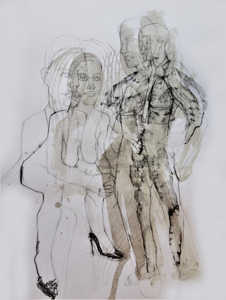 Figuras humanas en capas de Doris Schmitz