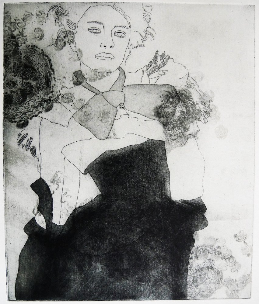 Retrato de moda en blanco y negro de Doris Schmitz