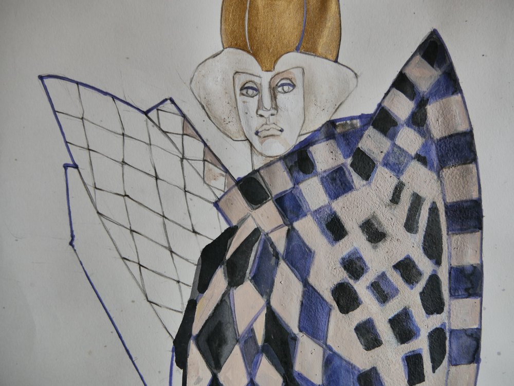 Figura del Arlequín Místico de Doris Schmitz
