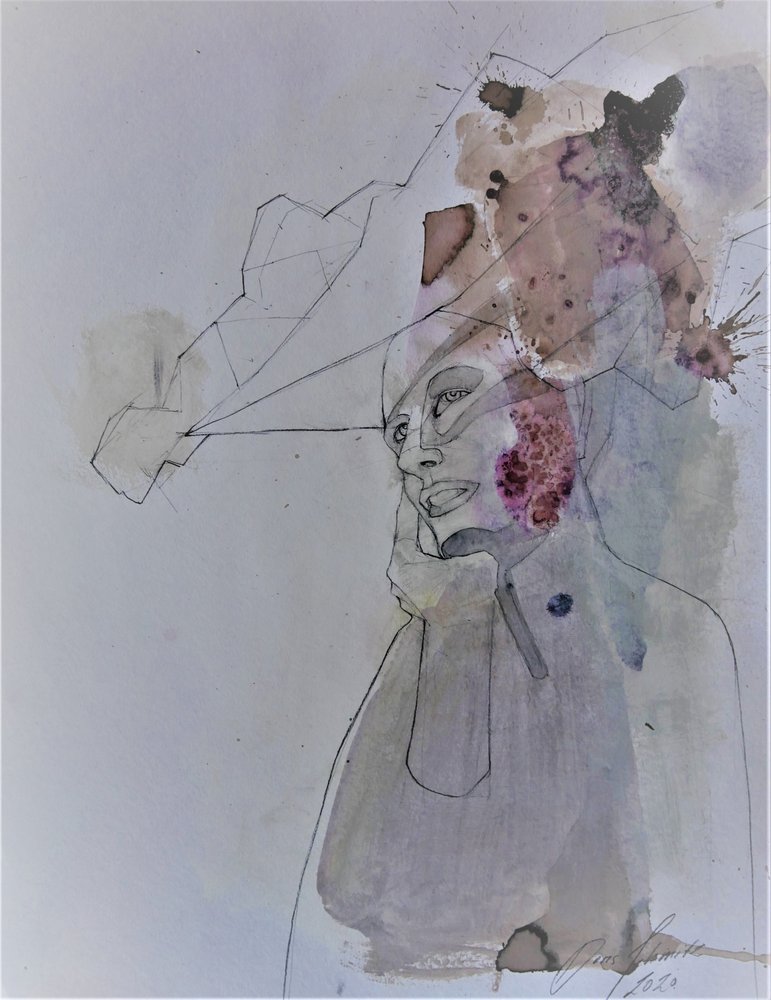 Mirada pensativa de Doris Schmitz