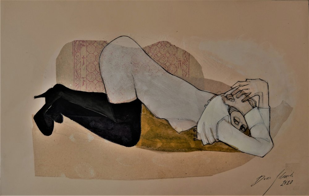 Mujer recostada de Doris Schmitz