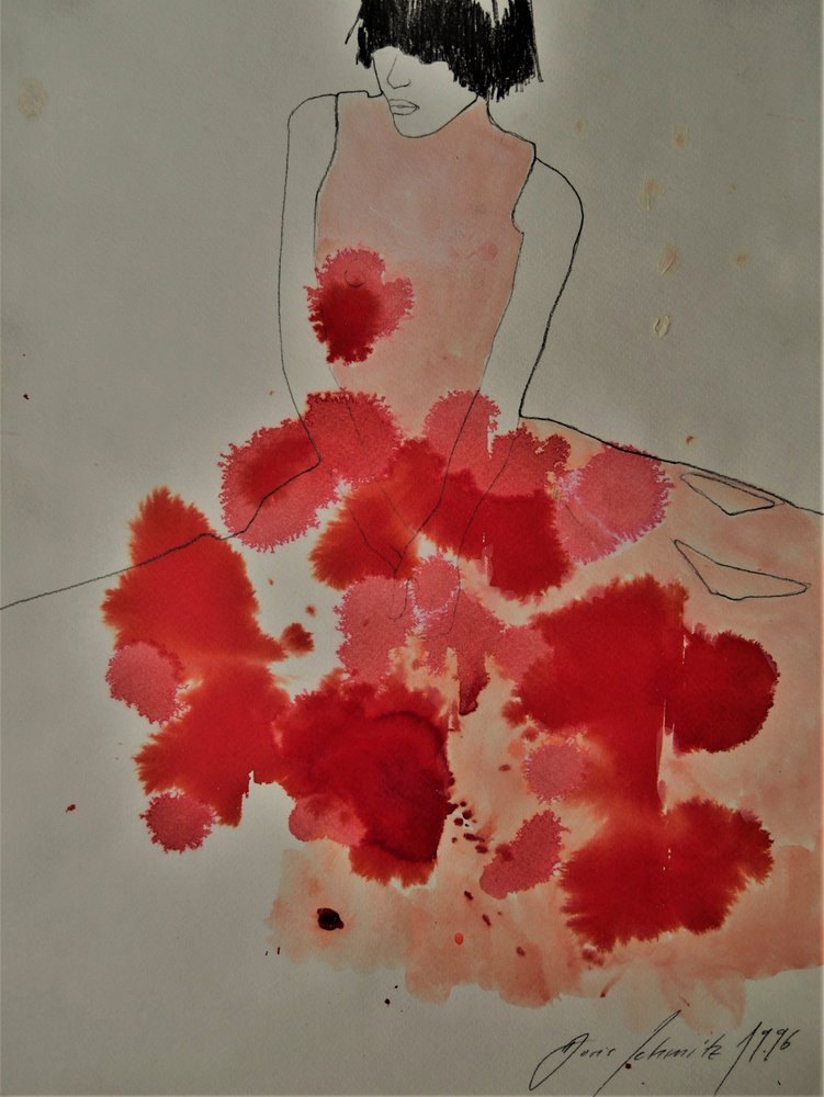 Vestido de tinta roja de Doris Schmitz