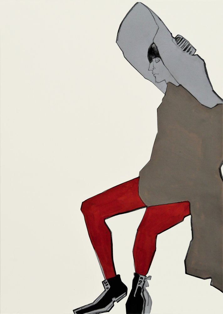 Figura con medias rojas de Doris Schmitz