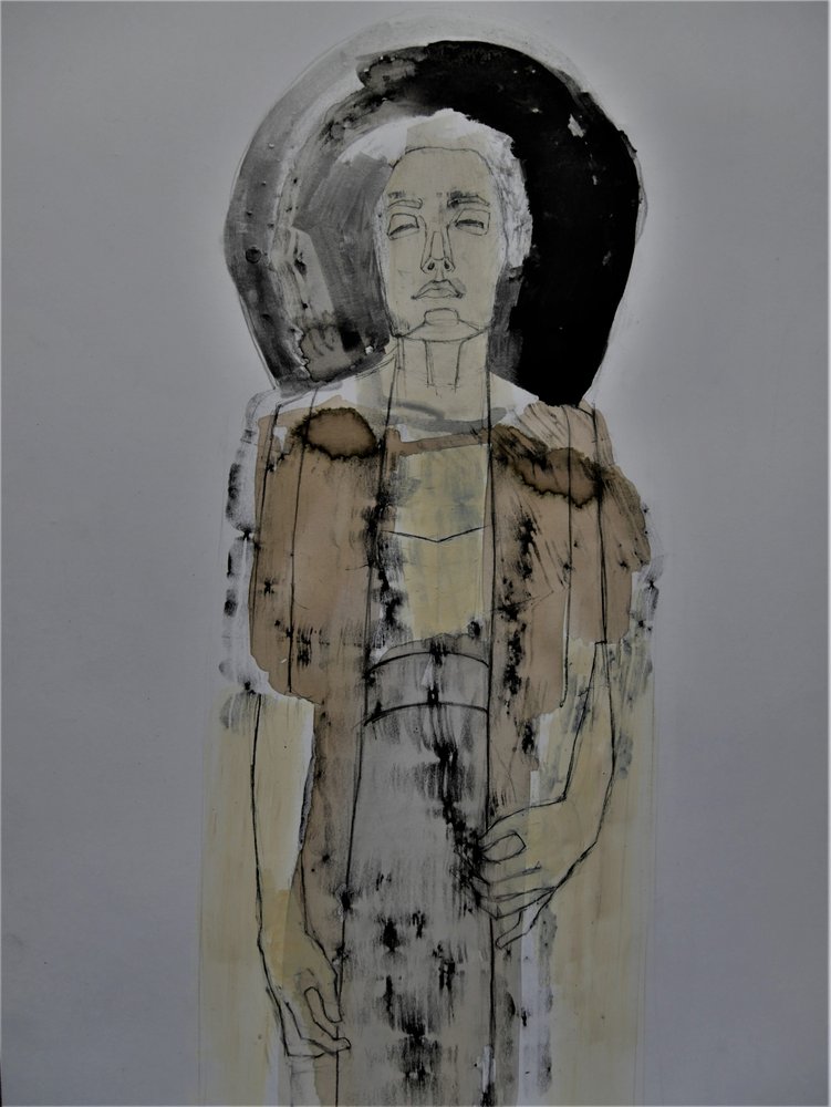 Retrato abstracto sereno de Doris Schmitz