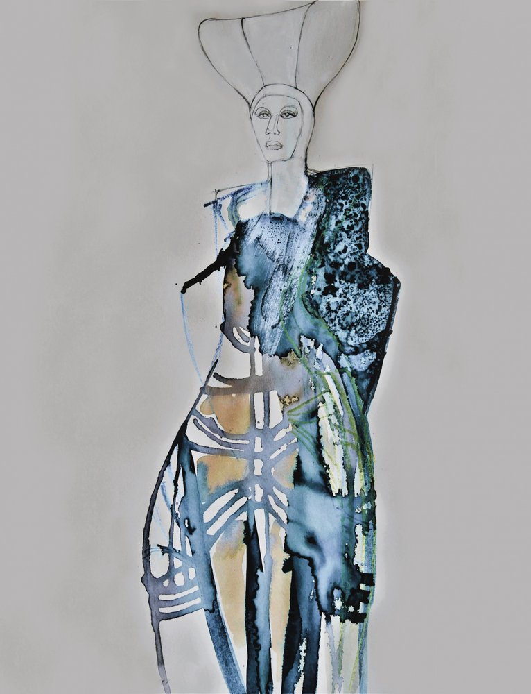 Retrato de moda estilizado de Doris Schmitz