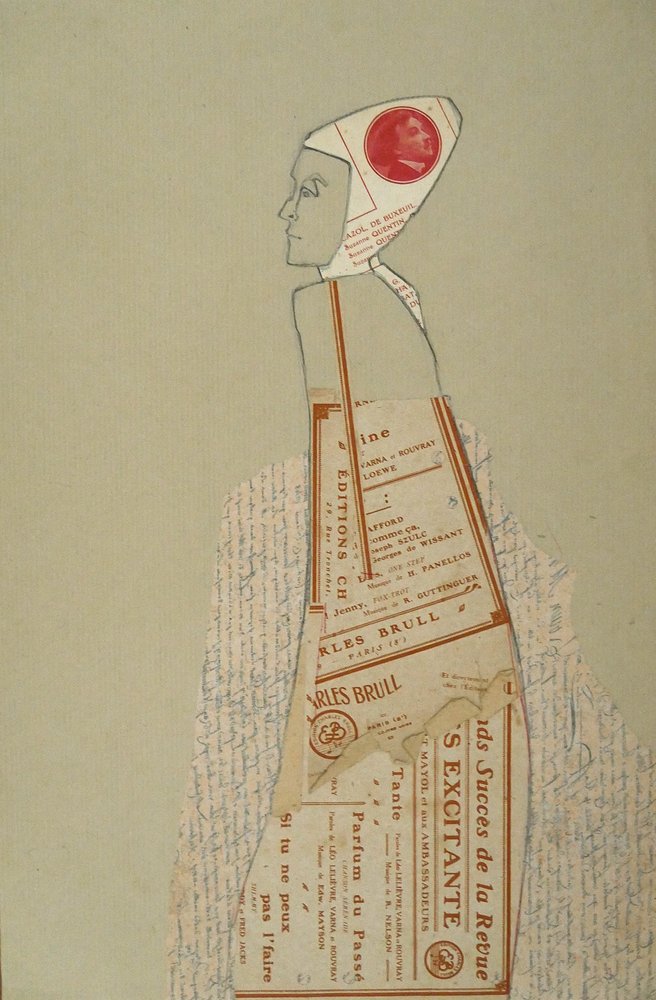 Retrato estilizado en papel de Doris Schmitz