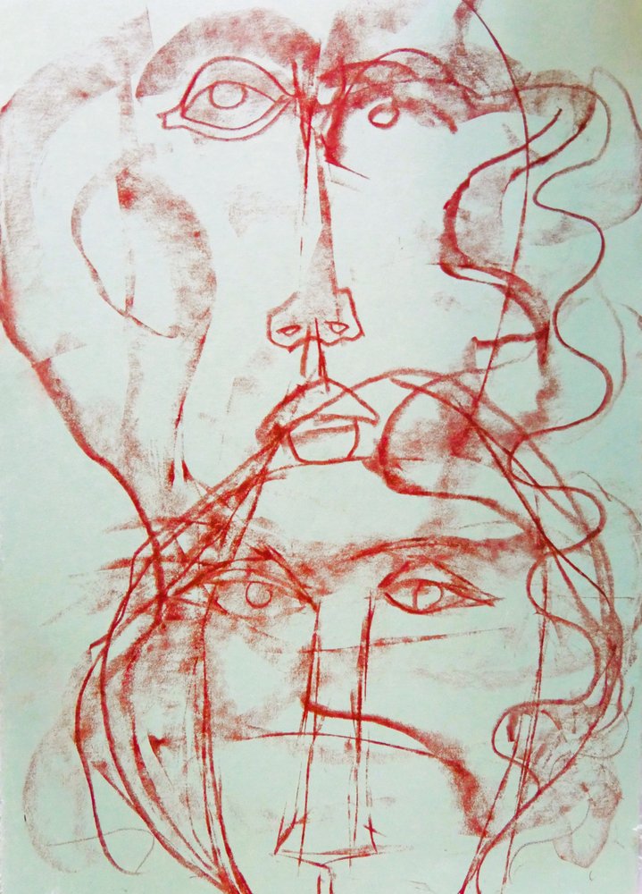 Dos rostros abstractos de Doris Schmitz