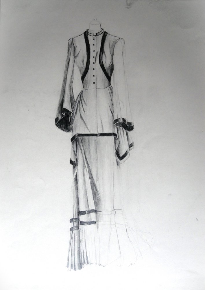 Boceto de moda vintage de Doris Schmitz