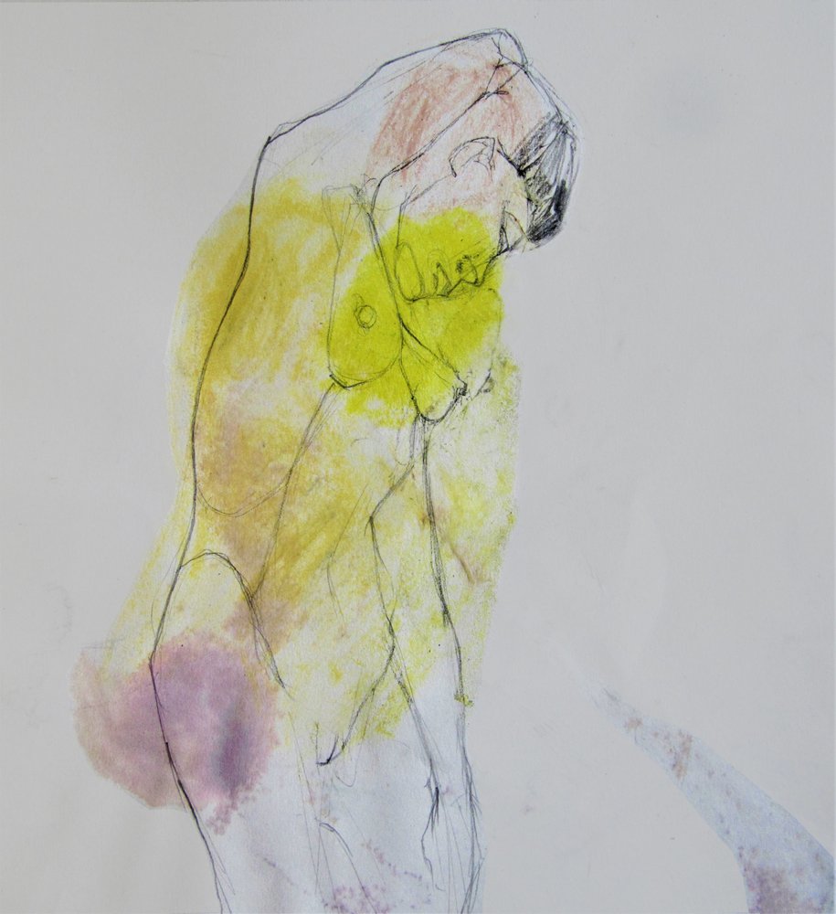 Figura desnuda amarilla de Doris Schmitz
