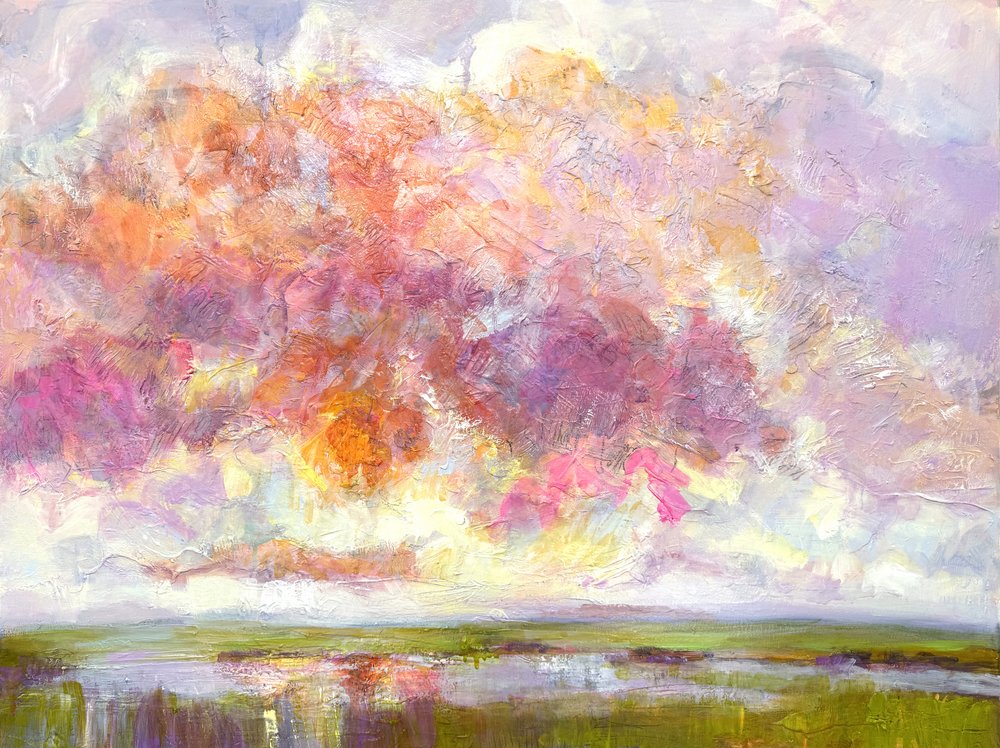 Resplandor del atardecer en la marisma de Dorothy Fagan